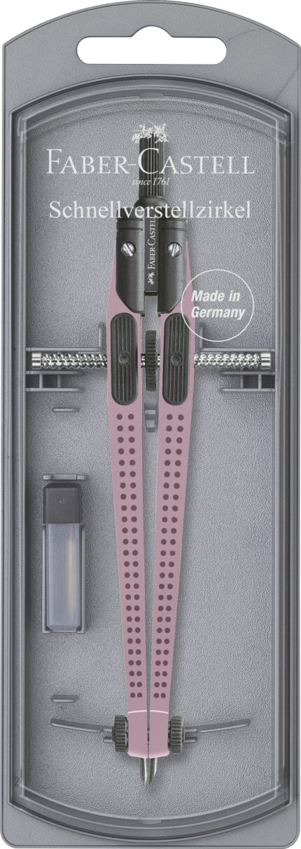 Compas Quick-Set Grip Rose Faber-Castell