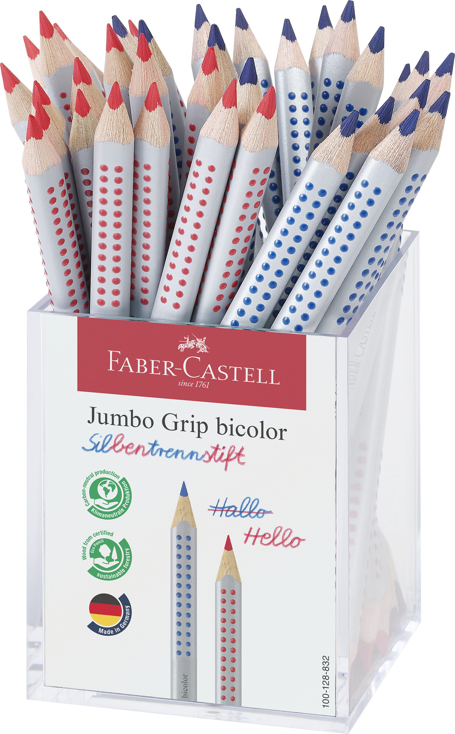 110990_Jumbo Grip bicolor for hyphenation and correction, red/blue