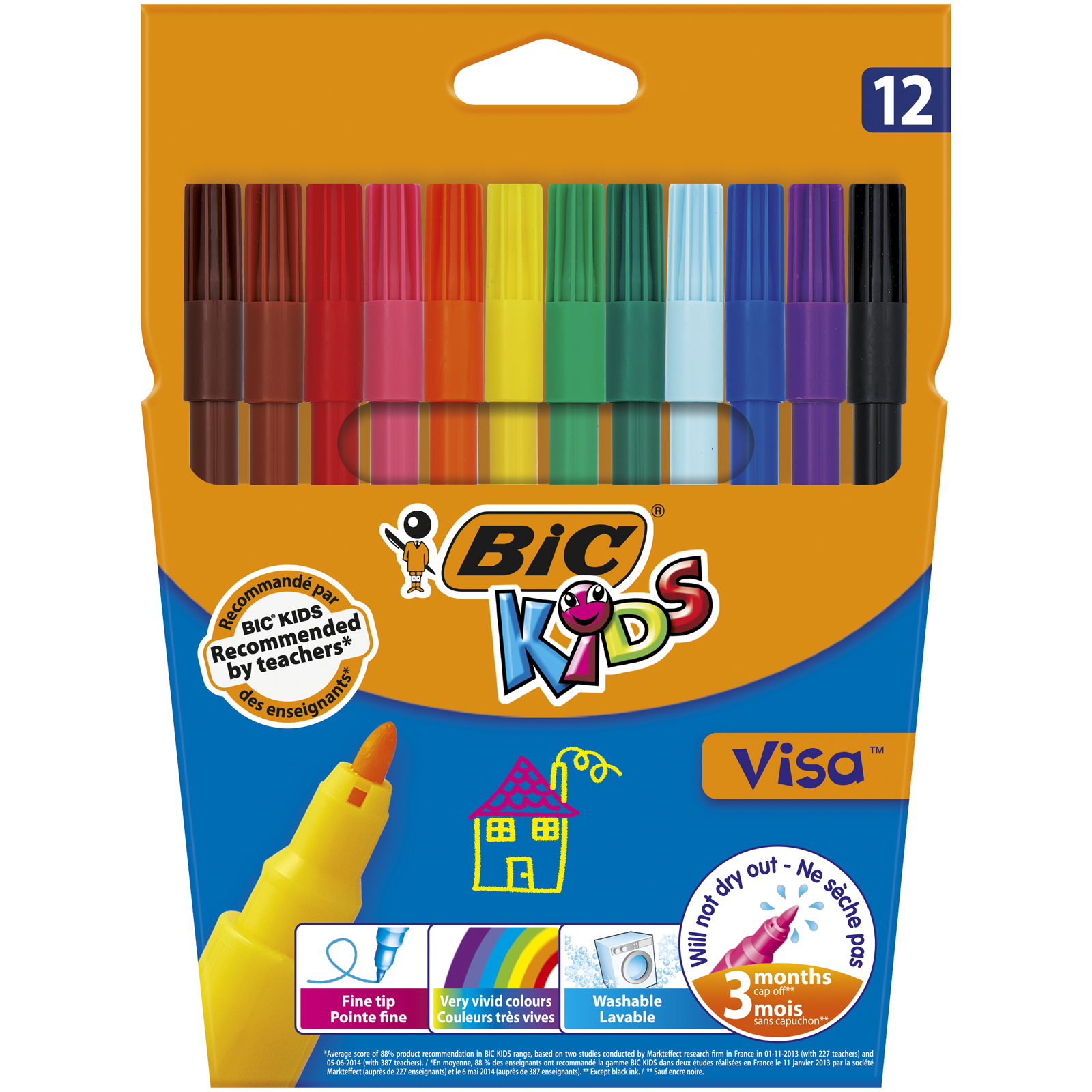 BIC Kids-Visa 2mm (South Africa)-Colouring Pens-Ink-Assorted Col