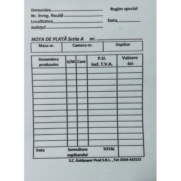 Nota Plata Autocopiativ 2exemplare - nvpbirotica.ro