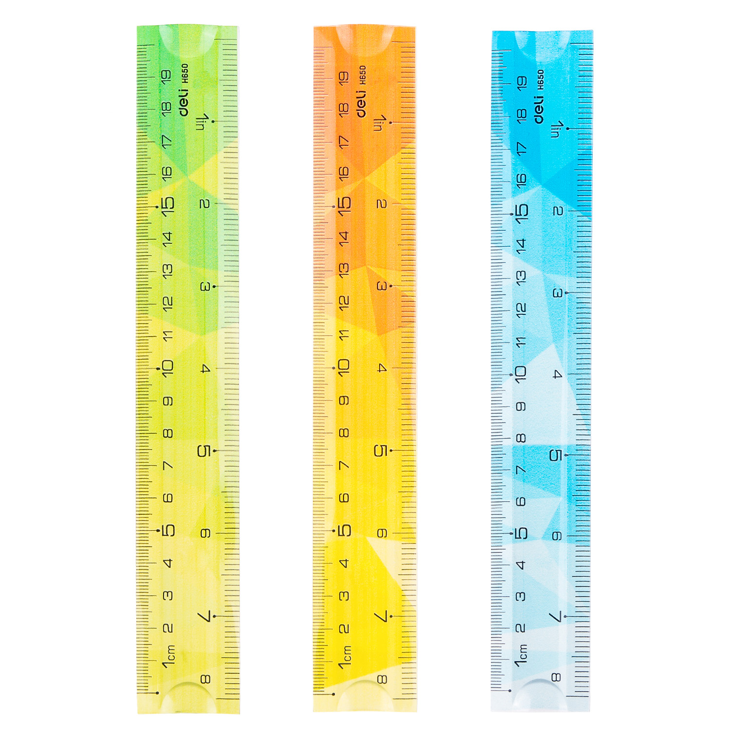 Rigla 20cm Multicolora Flexibila Deli - nvpbirotica.ro
