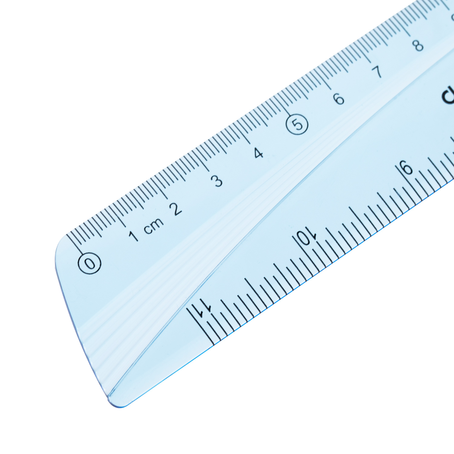 Rigla 30cm Albastra Transparenta Deli - nvpbirotica.ro